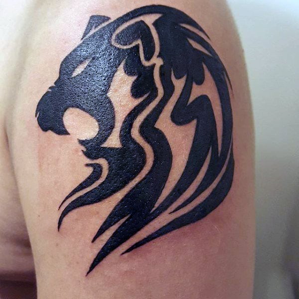 tatuaje leon estilo tribal 43