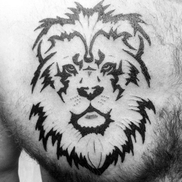 tatuaje leon estilo tribal 51