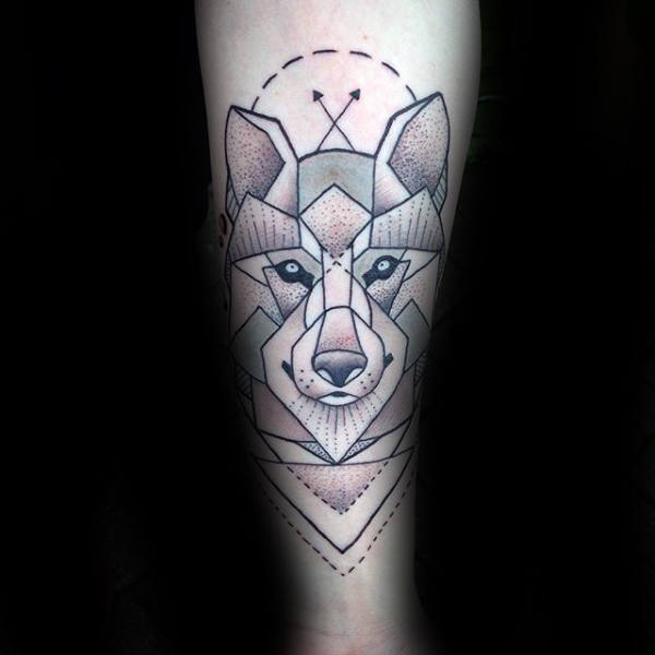 tatuaje lobo geometrico 111