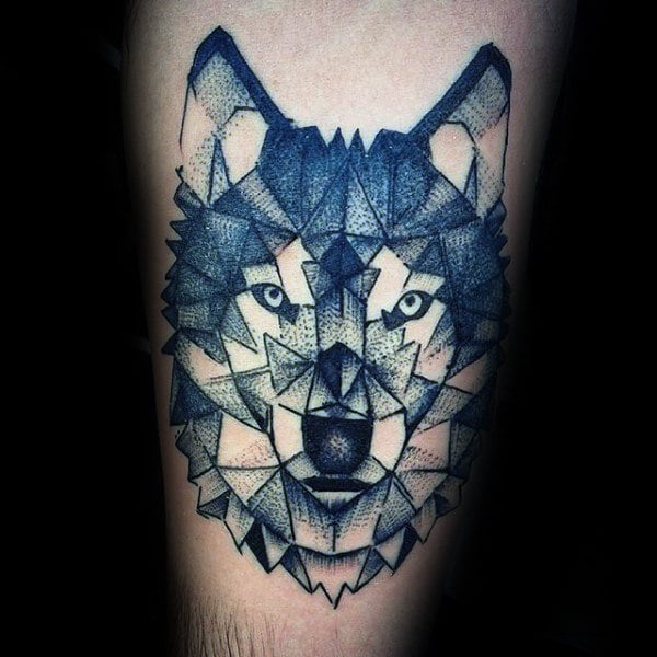 tatuaje lobo geometrico 13