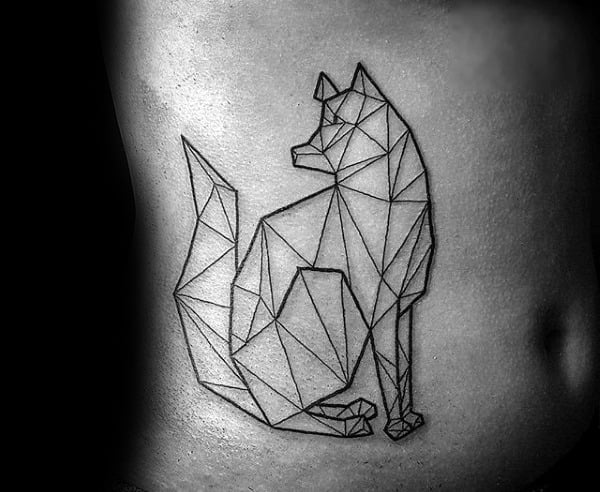 tatuaje lobo geometrico 145