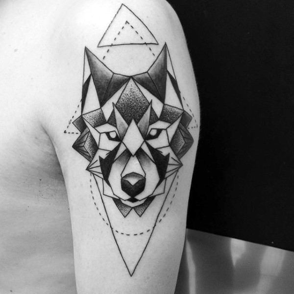 tatuaje lobo geometrico 159