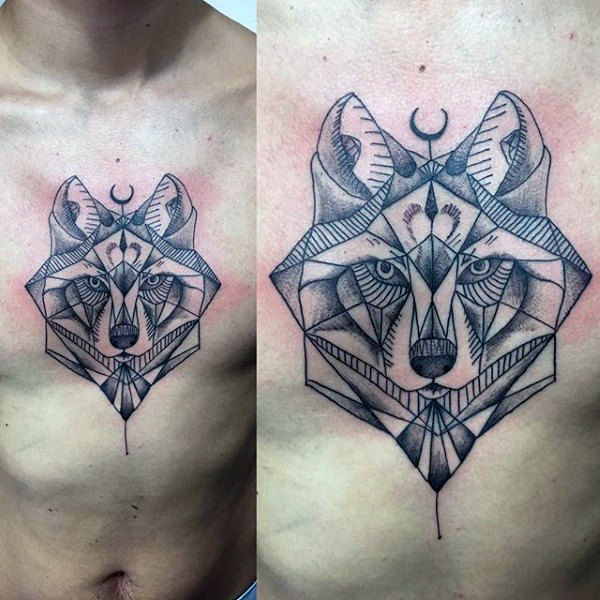 tatuaje lobo geometrico 25