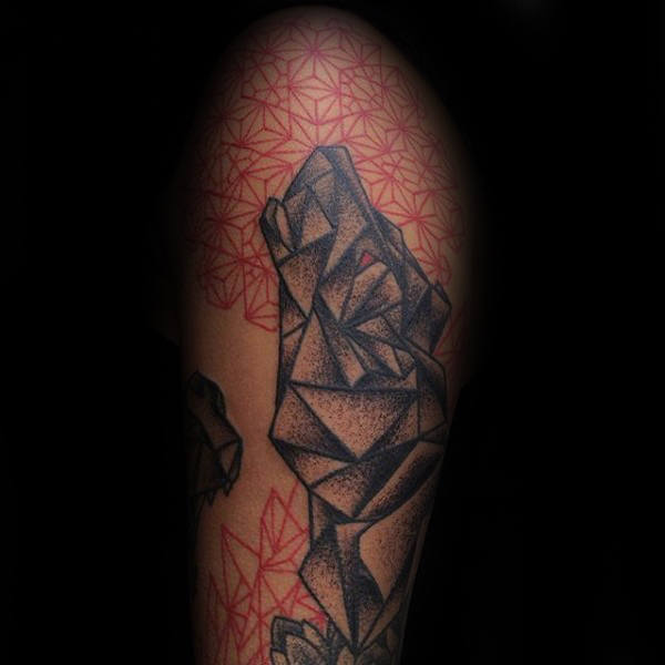 tatuaje lobo geometrico 45