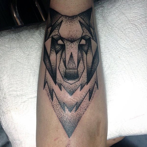 tatuaje lobo geometrico 75