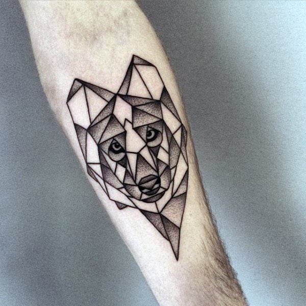 tatuaje lobo geometrico 77