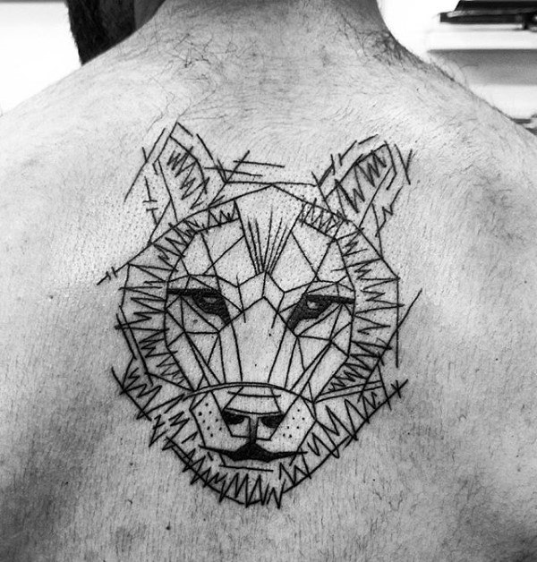 tatuaje lobo geometrico 79
