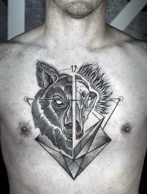 tatuaje lobo geometrico 93