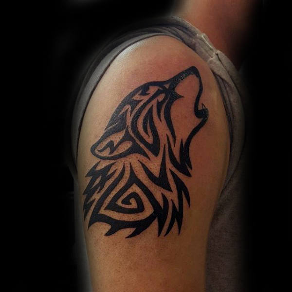 tatuaje lobo tribal 07