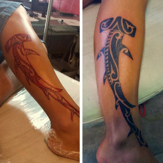 tatuaje tiburon tribal 17
