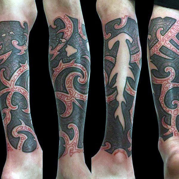 tatuaje tiburon tribal 41