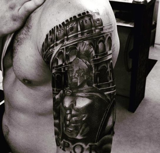 49 Tatuajes de gladiadores (Con su significado)