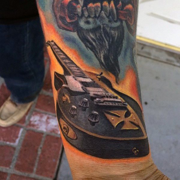 tatuaje guitarra 118