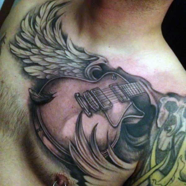 tatuaje guitarra 124