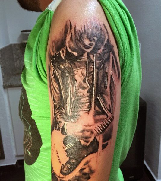 tatuaje guitarra 13