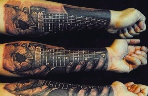tatuaje guitarra 184