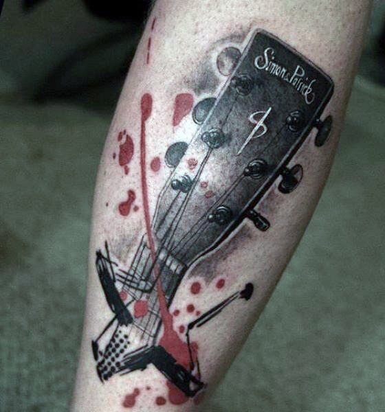 tatuaje guitarra 37