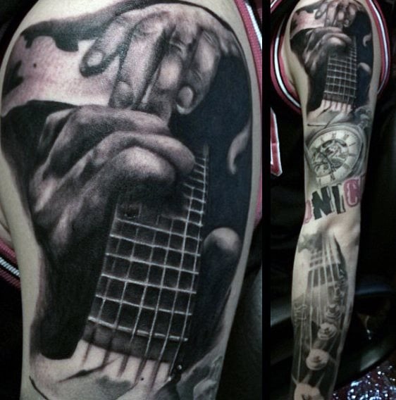 tatuaje guitarra 43