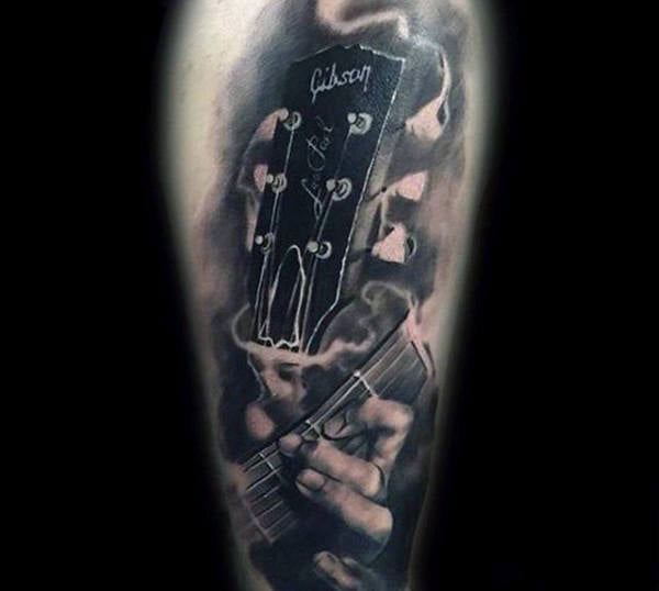 tatuaje guitarra 46