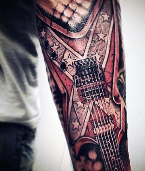 tatuaje guitarra 73