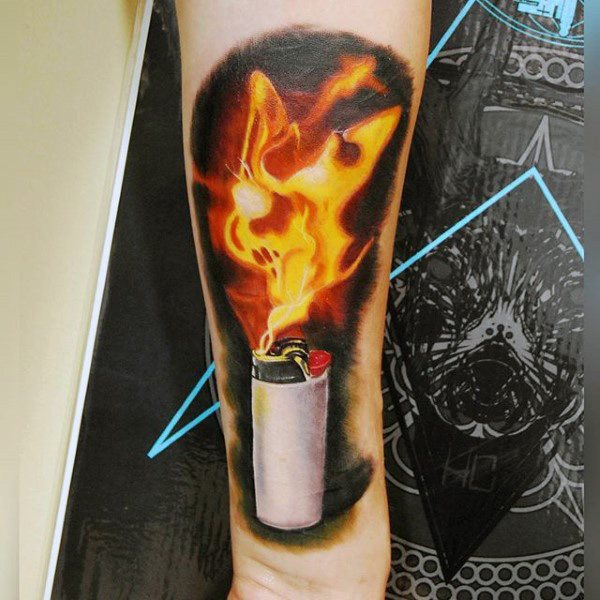 tatuaje llama fuego 10