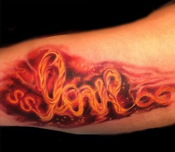 tatuaje llama fuego 115