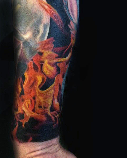 tatuaje llama fuego 160