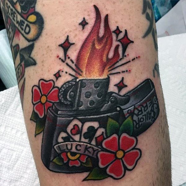tatuaje llama fuego 49