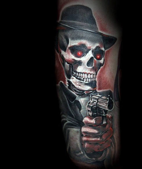 tatuaje pistola 55