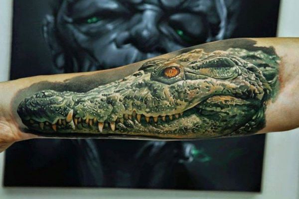tatuaje cocodrilo caiman 06