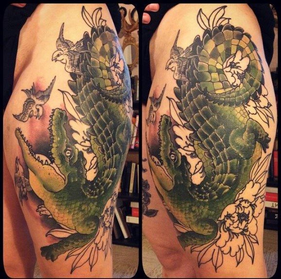 tatuaje cocodrilo caiman 116
