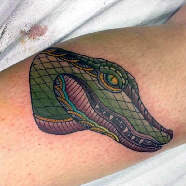 tatuaje cocodrilo caiman 126