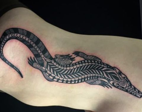 tatuaje cocodrilo caiman 14