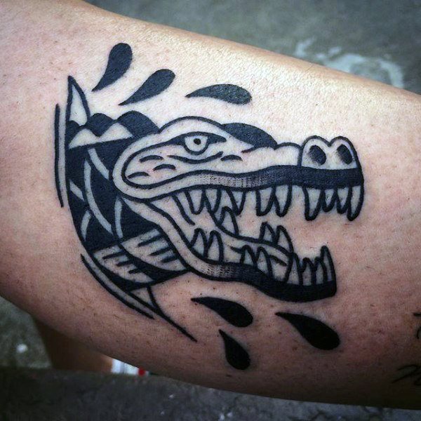 tatuaje cocodrilo caiman 162