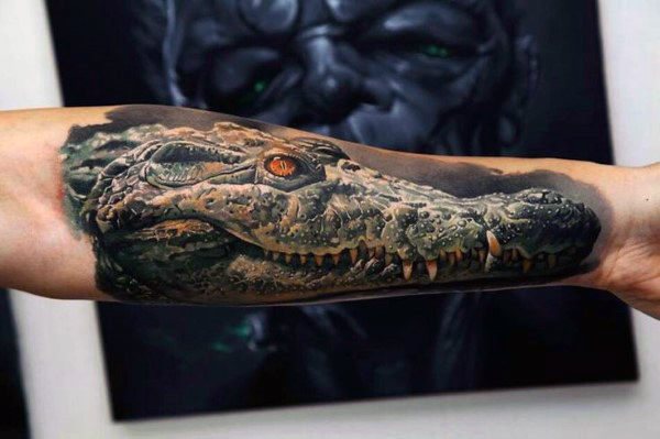 tatuaje cocodrilo caiman 168