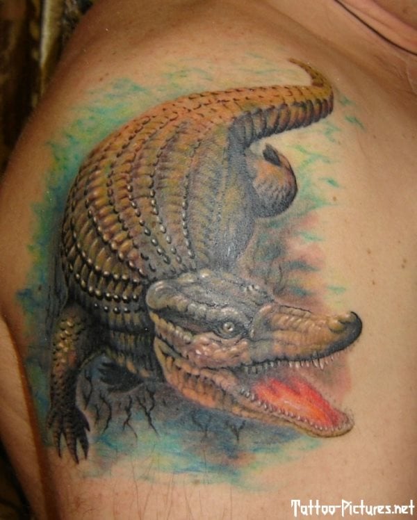 tatuaje cocodrilo caiman 34