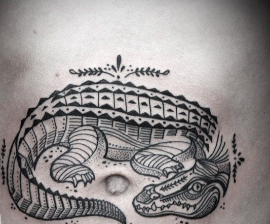 tatuaje cocodrilo caiman 40