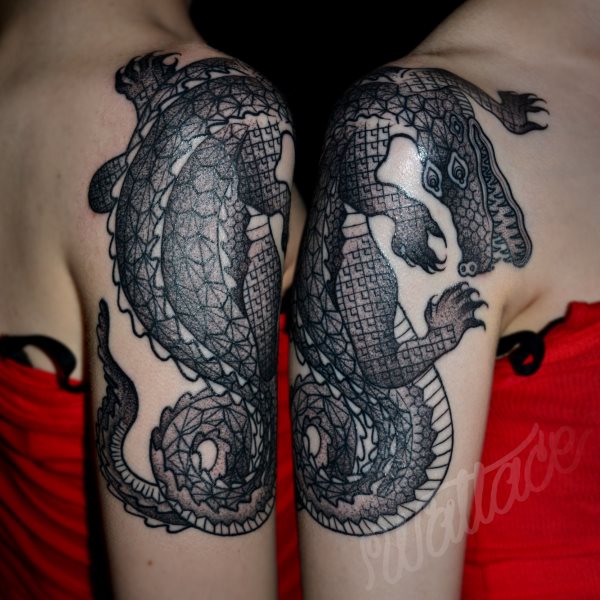 tatuaje cocodrilo caiman 50