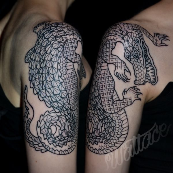 tatuaje cocodrilo caiman 58