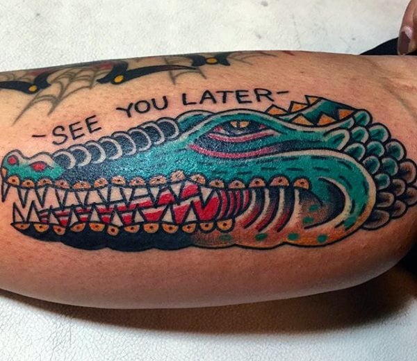 tatuaje cocodrilo caiman 78