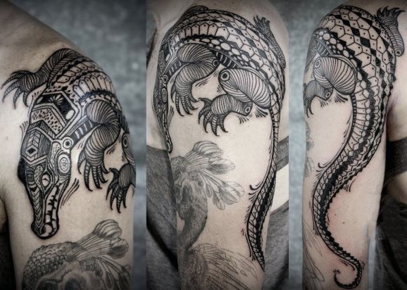 tatuaje cocodrilo caiman 98