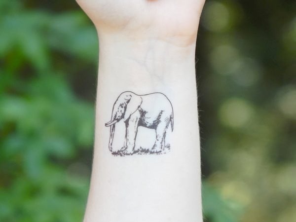 70 Tatuajes de elefantes (Con su significado)