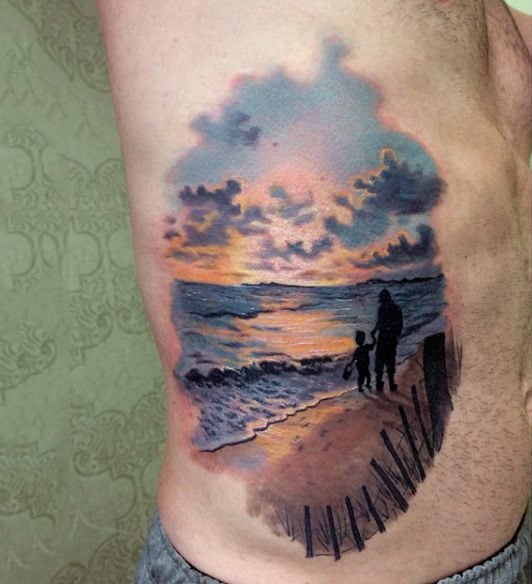 tatuaje puesta sol atardecer 45