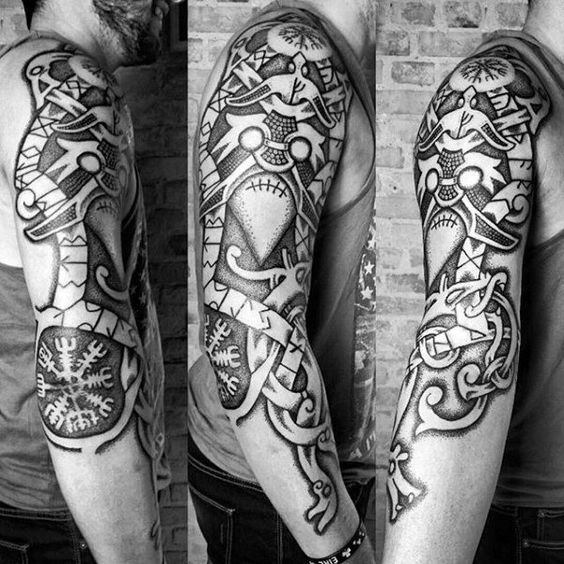 tatuaje simbolo vikingo aegishjalm 31