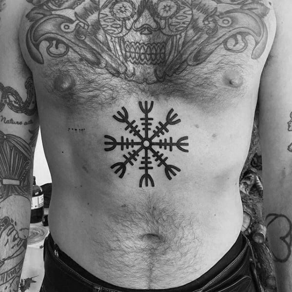 tatuaje simbolo vikingo aegishjalm 33