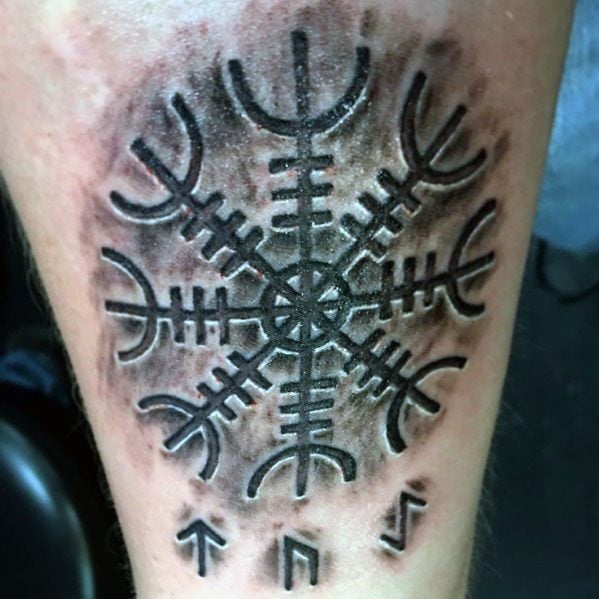 tatuaje simbolo vikingo aegishjalm 57
