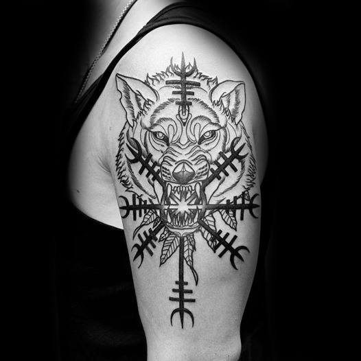 tatuaje simbolo vikingo aegishjalm 59