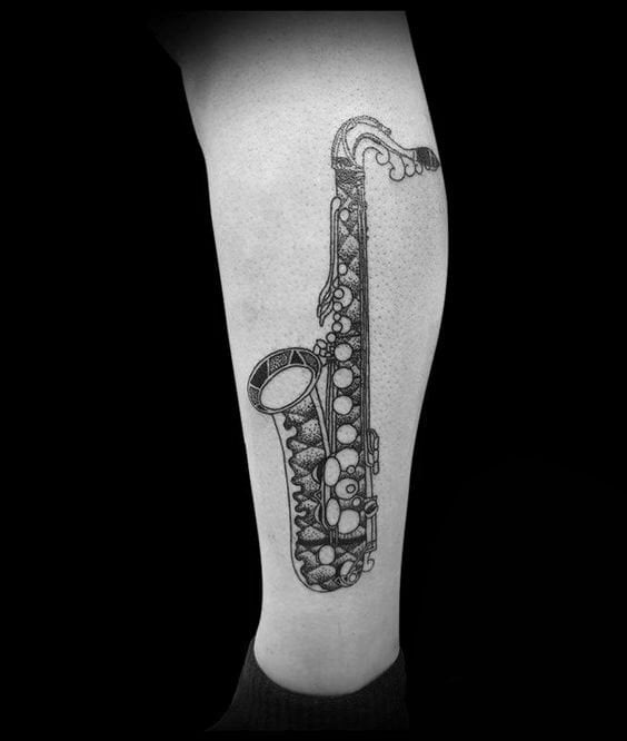 47 Tatuajes de saxofón (Con el significado)