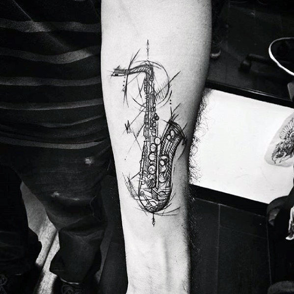 tatuaje saxofon 42