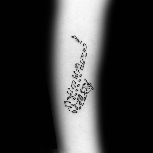 tatuaje saxofon 50